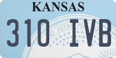 KS license plate 310IVB