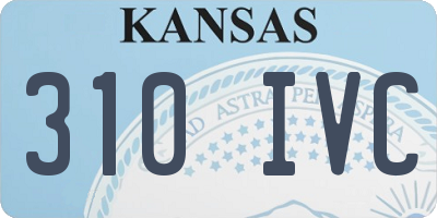 KS license plate 310IVC