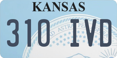 KS license plate 310IVD