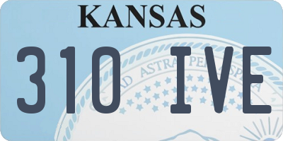 KS license plate 310IVE