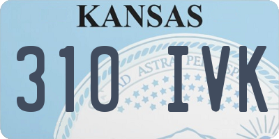 KS license plate 310IVK