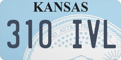 KS license plate 310IVL