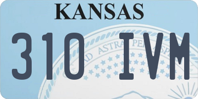 KS license plate 310IVM