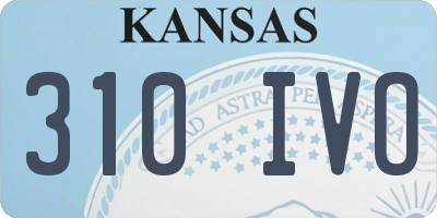 KS license plate 310IVO