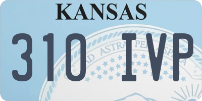 KS license plate 310IVP