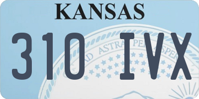 KS license plate 310IVX