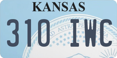 KS license plate 310IWC
