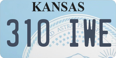 KS license plate 310IWE