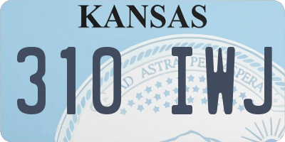 KS license plate 310IWJ