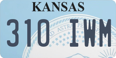 KS license plate 310IWM