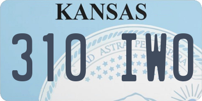 KS license plate 310IWO