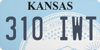 KS license plate 310IWT