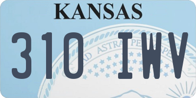 KS license plate 310IWV