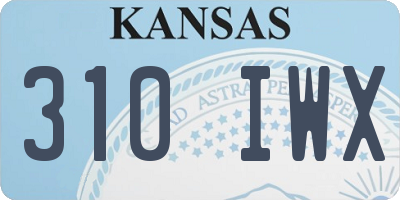 KS license plate 310IWX
