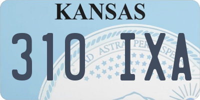 KS license plate 310IXA