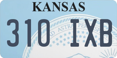 KS license plate 310IXB