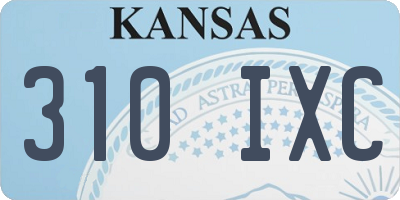 KS license plate 310IXC