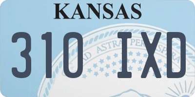 KS license plate 310IXD