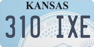 KS license plate 310IXE