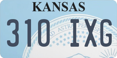 KS license plate 310IXG