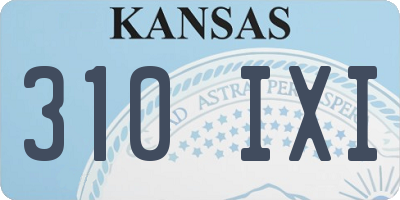 KS license plate 310IXI