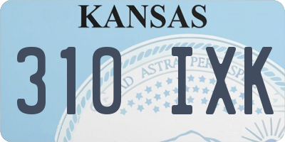 KS license plate 310IXK