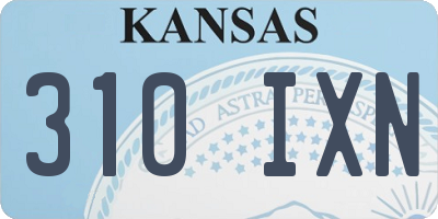 KS license plate 310IXN