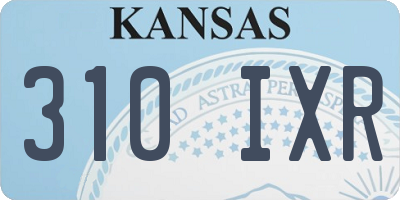 KS license plate 310IXR