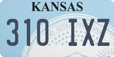 KS license plate 310IXZ