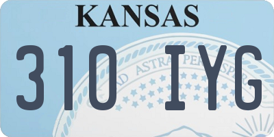 KS license plate 310IYG