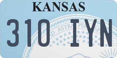 KS license plate 310IYN