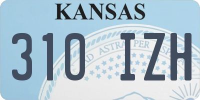 KS license plate 310IZH