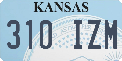 KS license plate 310IZM