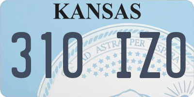 KS license plate 310IZO