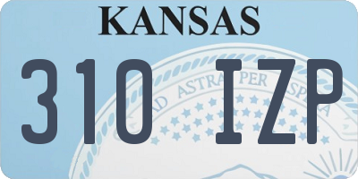 KS license plate 310IZP