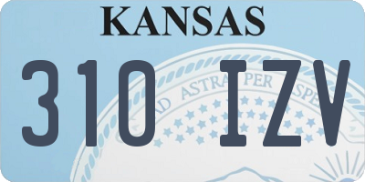 KS license plate 310IZV