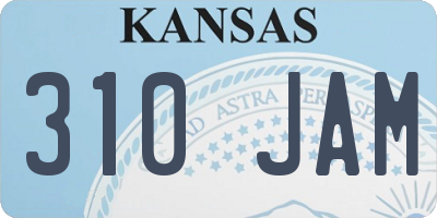 KS license plate 310JAM