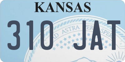 KS license plate 310JAT