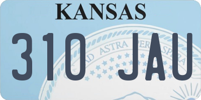 KS license plate 310JAU