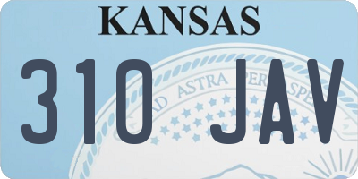 KS license plate 310JAV