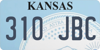 KS license plate 310JBC