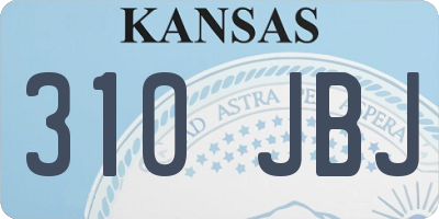 KS license plate 310JBJ