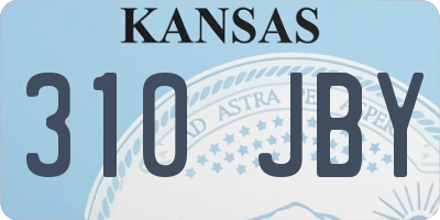KS license plate 310JBY
