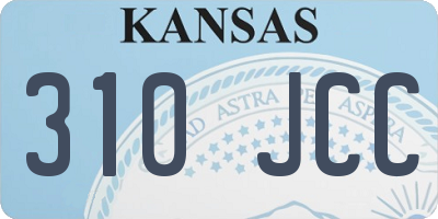 KS license plate 310JCC
