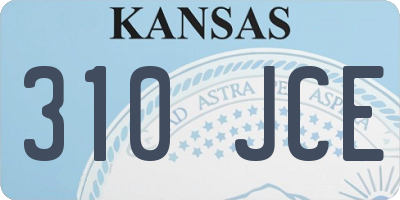 KS license plate 310JCE