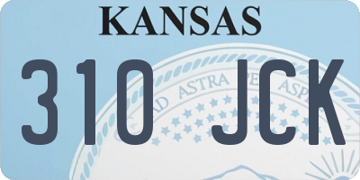 KS license plate 310JCK