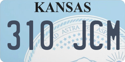 KS license plate 310JCM