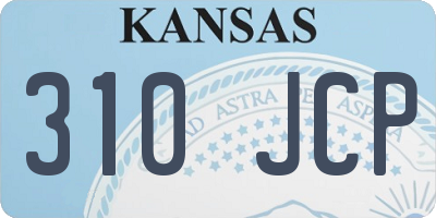 KS license plate 310JCP