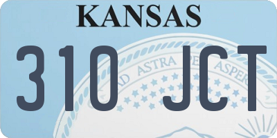 KS license plate 310JCT