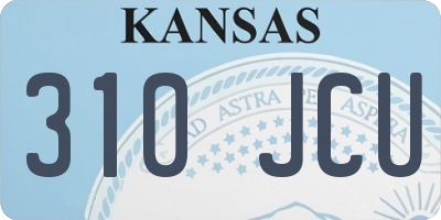 KS license plate 310JCU